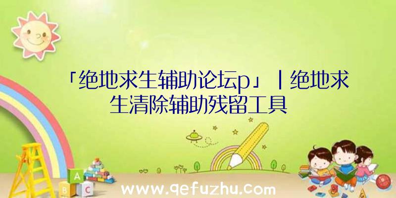 「绝地求生辅助论坛p」|绝地求生清除辅助残留工具